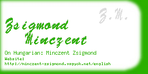 zsigmond minczent business card